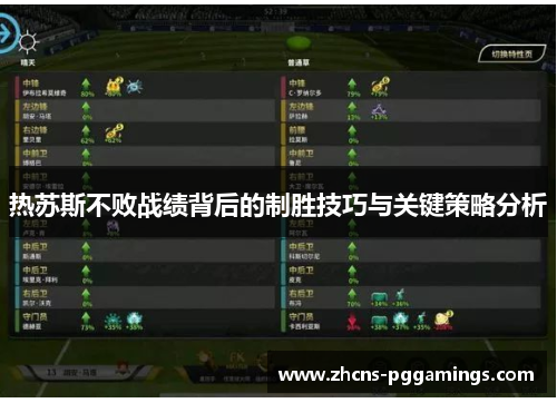 热苏斯不败战绩背后的制胜技巧与关键策略分析